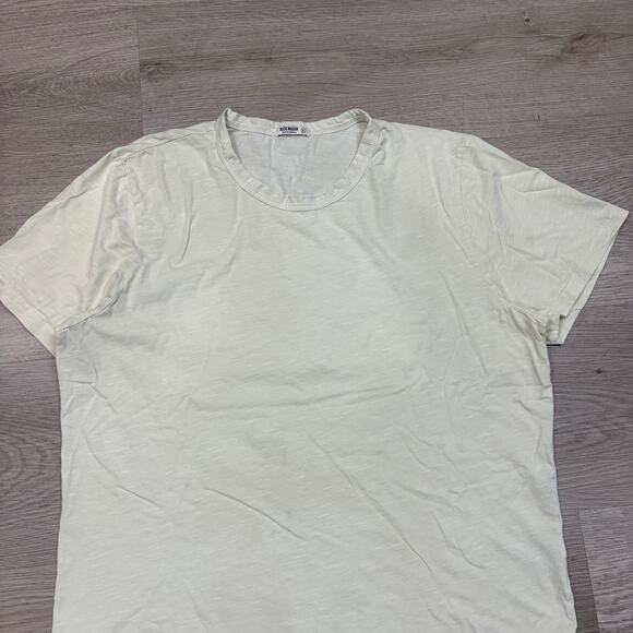 Buck Mason Curved Hem Cotton Slub Short Sleeve T Shirt Men's XL Minimalist - Picture 2 of 11